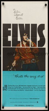 8d667 ELVIS: THAT'S THE WAY IT IS Aust daybill '70 great image of Presley singing on stage!