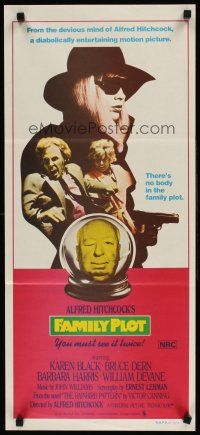 8d672 FAMILY PLOT Aust daybill '76 from the mind of devious Alfred Hitchcock, Karen Black!