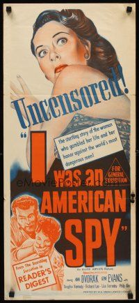8d717 I WAS AN AMERICAN SPY Aust daybill '51 Ann Dvorak, Mata Hari of the South Pacific!