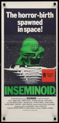 8d728 INSEMINOID Aust daybill '81 horror-birth spawned in space, wild different image!