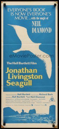 8d739 JONATHAN LIVINGSTON SEAGULL Aust daybill '73 great bird image, from Richard Bach's book!