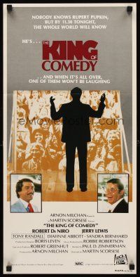 8d744 KING OF COMEDY Aust daybill '83 Robert De Niro, Jerry Lewis, directed by Martin Scorsese!