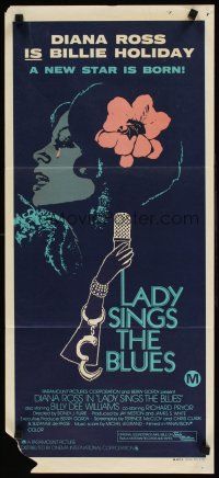 8d749 LADY SINGS THE BLUES Aust daybill '72 Diana Ross in her film debut as singer Billie Holiday!
