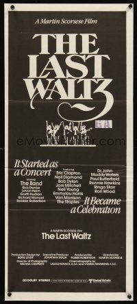8d754 LAST WALTZ Aust daybill '78 Martin Scorsese, a rock concert that became a celebration!
