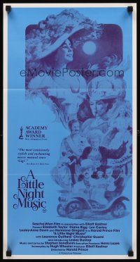 8d762 LITTLE NIGHT MUSIC Aust daybill '78 Elizabeth Taylor, Diana Rigg, different cast montage art!