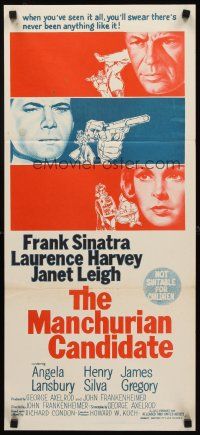 8d777 MANCHURIAN CANDIDATE Aust daybill '62 Frank Sinatra, Harvey, Leigh, John Frankenheimer