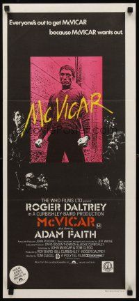 8d783 MCVICAR Aust daybill '81 great different image of tough guy Roger Daltrey!
