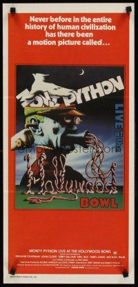 8d791 MONTY PYTHON LIVE AT THE HOLLYWOOD BOWL Aust daybill '82 great wacky meat grinder image!