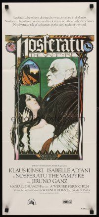 8d803 NOSFERATU THE VAMPYRE Aust daybill '79 Kinski, Werner Herzog, classic Palladini vampire art!