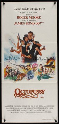 8d804 OCTOPUSSY Aust daybill '83 art of sexy Maud Adams & Roger Moore as James Bond by Gouzee!