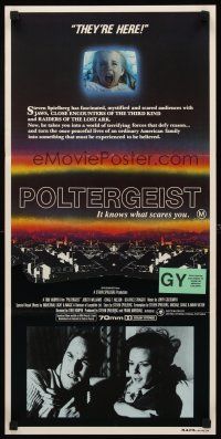 8d835 POLTERGEIST Aust daybill '82 Tobe Hooper horror classic, they're here, Heather O'Rourke!