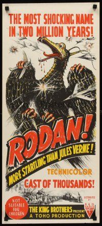 8d876 RODAN Aust daybill 1959 Sora no Daikaiju Radon, cool art of the monster, Ishiro Honda!
