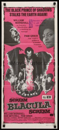 8d891 SCREAM BLACULA SCREAM Aust daybill '73 great image of black vampire Marshall & Pam Grier!