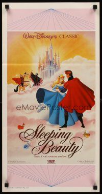 8d915 SLEEPING BEAUTY Aust daybill R87 Walt Disney cartoon fairy tale fantasy, great art!