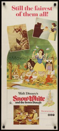 8d919 SNOW WHITE & THE SEVEN DWARFS Aust daybill R70s Walt Disney animated cartoon fantasy classic!