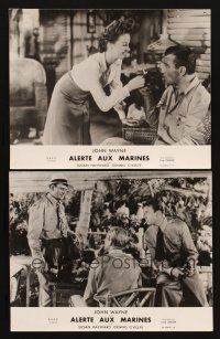 8d460 FIGHTING SEABEES 2 French LCs '62 cool images of John Wayne, pretty Susan Hayward!