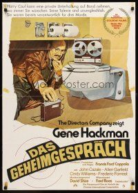 8d121 CONVERSATION German '74 Peltzer art of Gene Hackman, Francis Ford Coppola!
