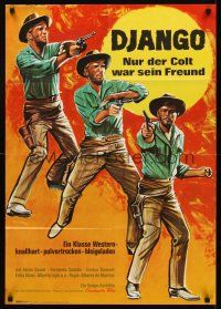 8d135 DJANGO SHOOTS FIRST German '68 Django Spara Per Primo, cool spaghetti western art!