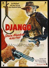 8d137 DON'T WAIT DJANGO SHOOT German '69 artwork of Ivan Rassimov in the title role, western!