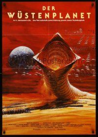 8d141 DUNE German '84 David Lynch sci-fi epic, Berkey art of desert planet & worm!