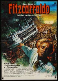 8d146 FITZCARRALDO German '82 cool art of Klaus Kinski by Jean Mascii, Werner Herzog directed!