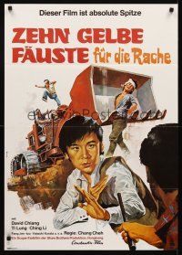 8d168 KUNG FU KILLERS German '73 Shaw Brothers, kung fu action art of tractor & fighters!