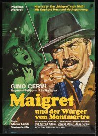 8d183 MAIGRET AT THE PIGALLE German '67 Mario Landi's Maigret a Pigalle, artwork of Gino Cervi!