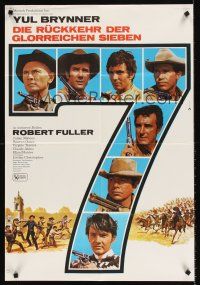 8d195 RETURN OF THE SEVEN German '66 Yul Brynner reprises his role as master gunfighter!