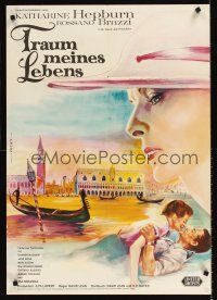8d202 SUMMERTIME German R62 Degen romantic artwork of Katharine Hepburn & Rossano Brazzi!