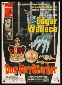 8d209 TRAITOR'S GATE German '66 Klaus Kinski, Gary Raymond, Edgar Wallace, art of jewel theft!
