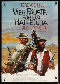 8d211 TRINITY IS STILL MY NAME German '72 Peltzer art of cowboys Terence Hill & Bud Spencer!