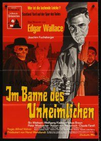 8d215 ZOMBIE WALKS German '68 Edgar Wallace, Joachim Fuchsberger, art of grim reaper!