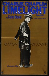 8d097 LIMELIGHT German 12x19 R60s full-length image of Charlie Chaplin as the Tramp!