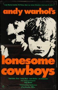 8d098 LONESOME COWBOYS German 12x19 '74 Andy Warhol surreal western, Joe Dallesandro