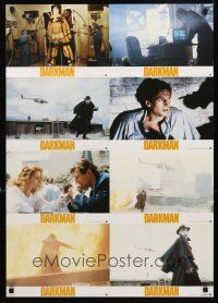 8d226 DARKMAN set 1 German LC poster '90 directed by Sam Raimi, masked hero Liam Neeson!