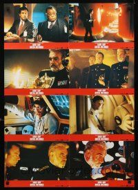 8d237 HUNT FOR RED OCTOBER set 1 German LC poster '90 Russian submarine captain Sean Connery!
