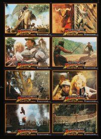 8d243 INDIANA JONES & THE TEMPLE OF DOOM German LC poster '84 action images of Ford!