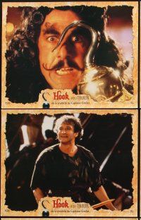 8d424 HOOK 12 French LCs '91 cool images of pirate Dustin Hoffman & Robin Williams!