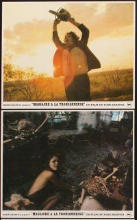 8d433 TEXAS CHAINSAW MASSACRE 10 French LCs '74 Tobe Hooper cult classic slasher horror!