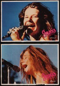 8d361 JANIS 3 German LCs '75 images of Joplin singing into microphone & smoking, rock & roll!