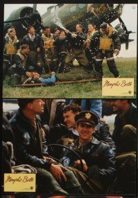8d332 MEMPHIS BELLE 12 German LCs '90 Matt Modine, Sean Astin, cool cast portrait by WWII B-17!