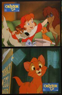 8d335 OLIVER & COMPANY 12 German LCs '88 Walt Disney cats & dogs in New York City!