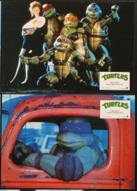 8d309 TEENAGE MUTANT NINJA TURTLES 16 German LCs '90 live action, turtles in NYC sewers!