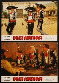8d311 THREE AMIGOS 16 German LCs '86 best portrait of Chevy Chase, Steve Martin & Martin Short!