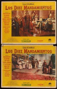 8d472 TEN COMMANDMENTS 8 Mexican LCs R60s Cecil B. DeMille classic, Charlton Heston & Yul Brynner!
