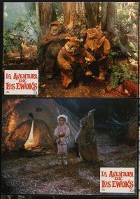 8d395 CARAVAN OF COURAGE 12 Spanish LCs '84 An Ewok Adventure, Star Wars, great images!