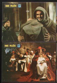 8d392 NAME OF THE ROSE 8 Yugoslavian LCs '86 Der Name der Rose, images of Sean Connery as monk!