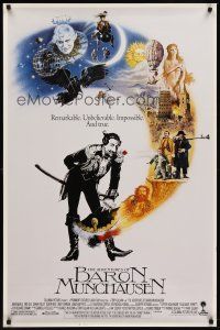 8e015 ADVENTURES OF BARON MUNCHAUSEN int'l 1sh '89 directed by Terry Gilliam, Casaro art!