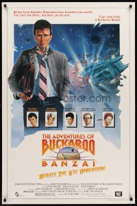 8e016 ADVENTURES OF BUCKAROO BANZAI 1sh '84 Peter Weller science fiction thriller!