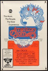 8e033 AMERICAN JAM 1sh '70s ABC music concert, cool artwork, Jimmy Buffett!
